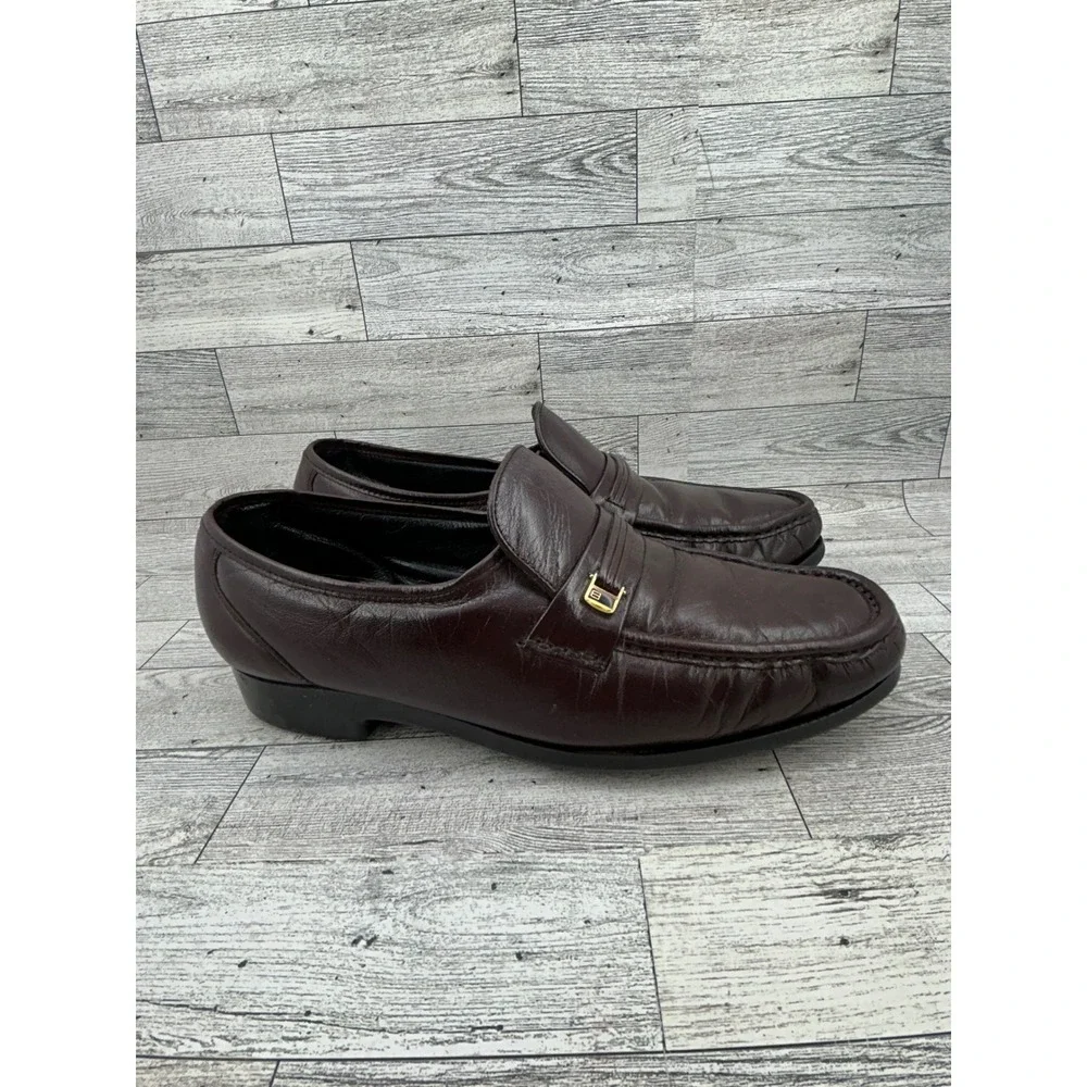 FLORSHEIM Mens Burgundy Leather Loafers Slip On Dress Shoes Size‎ 9 D Comfortech